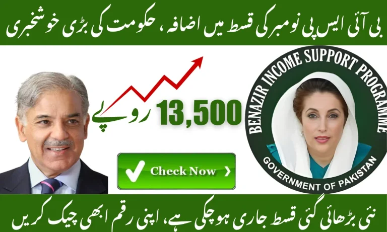 Govt increased BISP 8171 November Qist Check your payment